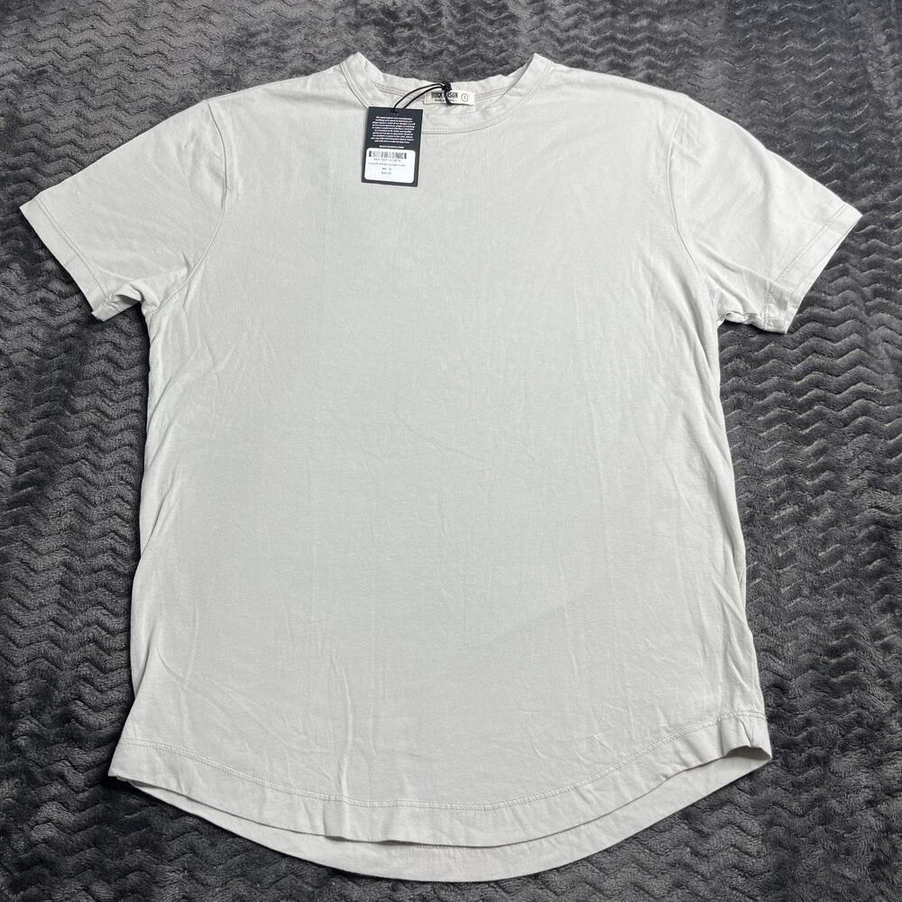 Buck Mason Pima Curved Hem T Shirt Size Small Granite Gray
